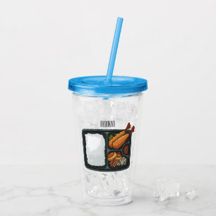 Bento Cartoon Illustration Acryltrinkbecher