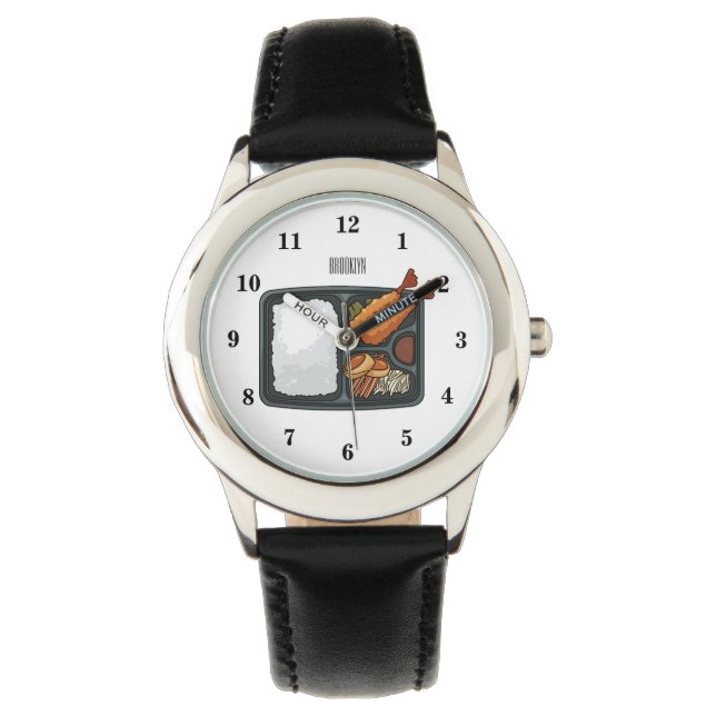 Bento Cartoon Illustration Armbanduhr (Vorderseite)