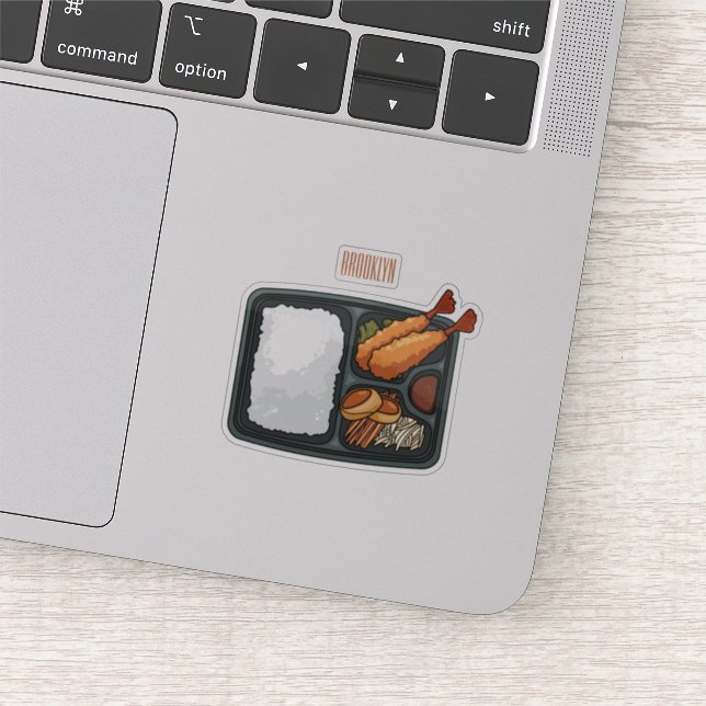 Bento Cartoon Illustration Aufkleber (Ausschnitt)