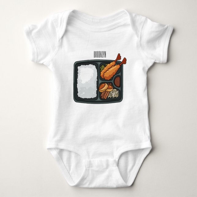 Bento Cartoon Illustration Baby Strampler (Vorderseite)