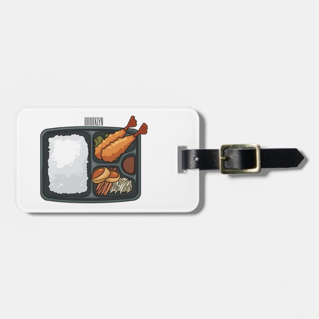 Bento Cartoon Illustration Gepäckanhänger (Vorderseite horizontal)