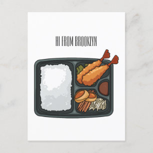 Bento Cartoon Illustration Postkarte