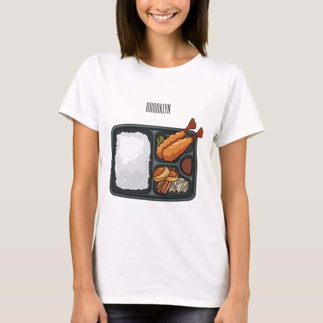 Bento Cartoon Illustration T-Shirt (Vorderseite)