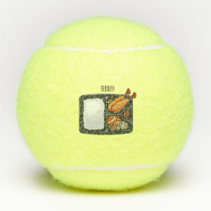 Bento Cartoon Illustration Tennisbälle