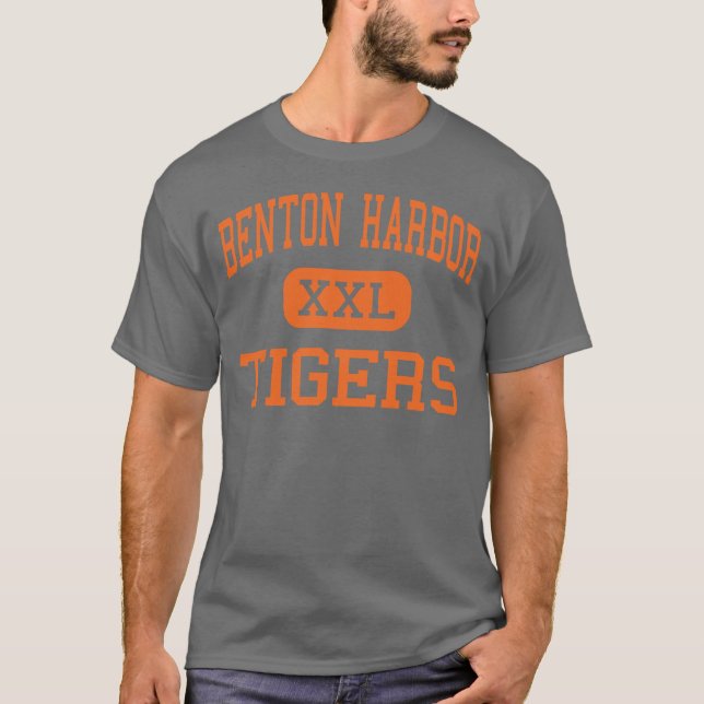 Benton Hafen - Tiger - hoch - Benton Hafen T-Shirt (Vorderseite)