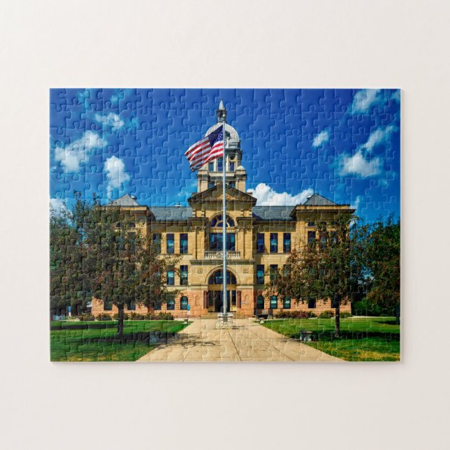 Benton Landkreis Courthouse Iowa. Puzzle (Horizontal)