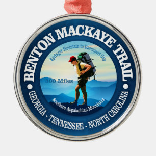 Benton MacKaye Trail (Hiker C) Silbernes Ornament