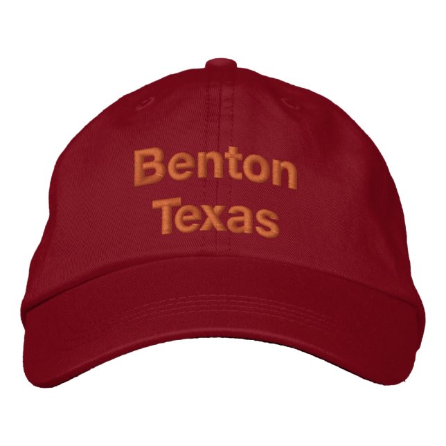 Benton texas bestickte baseballkappe (Vorderseite)