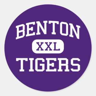 Benton - Tigers - High School - Benton Louisiana Runder Aufkleber