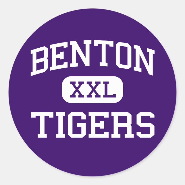 Benton - Tigers - High School - Benton Louisiana Runder Aufkleber (Vorderseite)