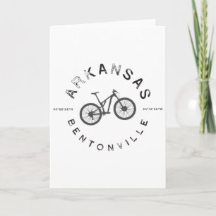 Bentonville Arkansas Mountainbike-T-Shirt Karte
