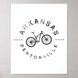 Bentonville Arkansas Mountainbike-T-Shirt Poster