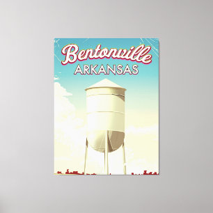 Bentonville, Arkansas Reiseplakat. Leinwanddruck