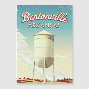 Bentonville, Arkansas Reiseplakat. Magnetkarte