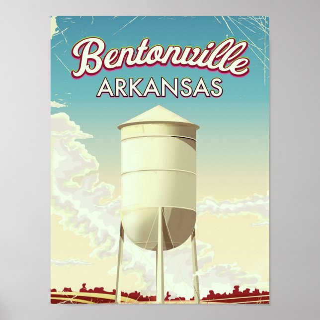 Bentonville, Arkansas Reiseplakat. Poster (Vorne)