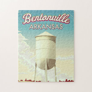 Bentonville, Arkansas Reiseplakat. Puzzle