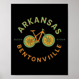 Bentonville Arkansas Vintage-Mountainbiking-Fahrra Poster
