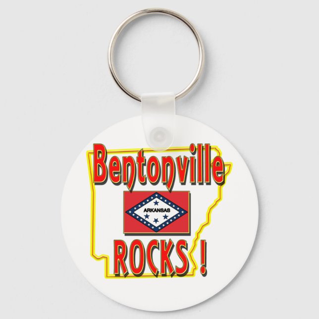 Bentonville Rocks ! (rot) Schlüsselanhänger (Vorderseite)
