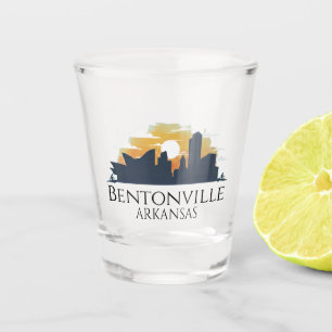 Bentonville-Silhouette, Arkansas Schnapsglas