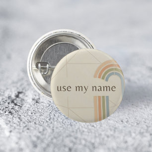 Benutze Meinen Namen Modern Minimalistischer LGBTQ Button