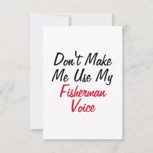 Benutze nicht meine Fischer-Stimme Karte