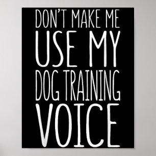Benutze nicht meine Hundetrainingsstimme Shirt Hun Poster