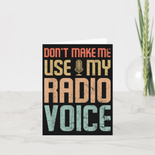 Benutze nicht meine Radiostimme Lustig Vintage Gro Karte