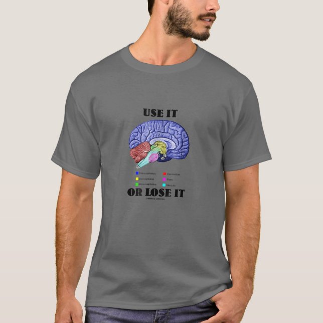 Benutzen oder verlieren Sie es anatomische Gehirnp T-Shirt (Vorderseite)