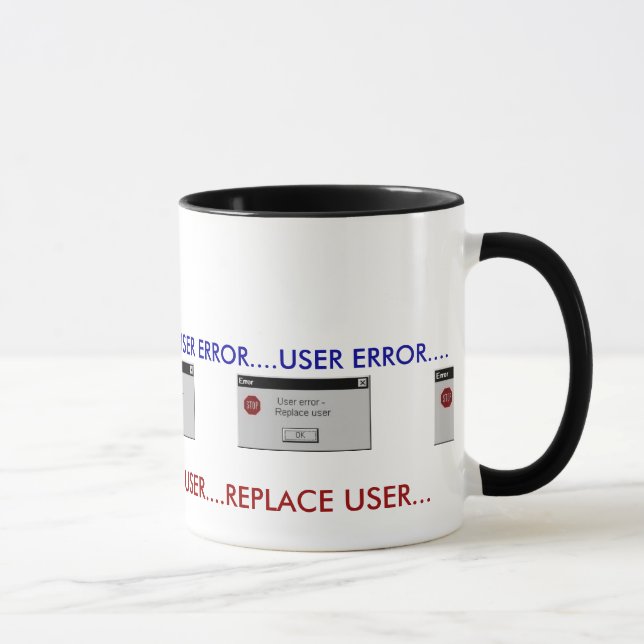 BENUTZER-FEHLER….ERSETZEN SIE TASSE (Rechts)