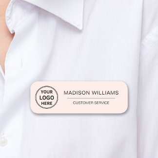 Benutzer mit individuellem Logo, Magnetisch blassr Namensschild
