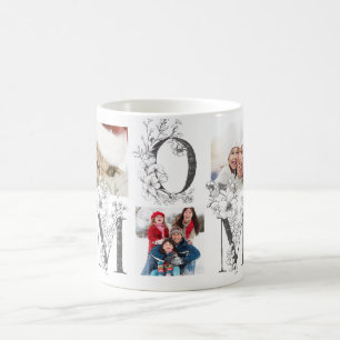 BenutzerBest MAMA Ever Floral Multi Foto Kaffeetasse