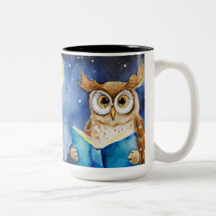 Benutzerdefinetes AA-Gebet   Nüchterne Eule Big Bo Zweifarbige Tasse
