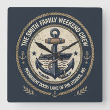 Benutzerdefinetes Vintage-Seeboot Familien-Crew-Kl