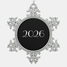 benutzerdefinierbar 2026 schneeflocken Zinn-Ornament