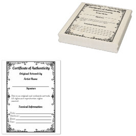 Benutzerdefinierbare Artwork-Authentifizierung Dru Gummistempel