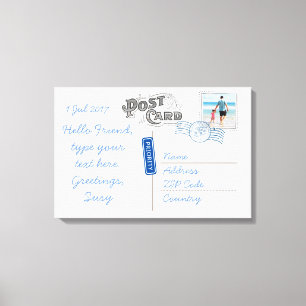 Benutzerdefinierbare Backside-Leinwand für Postkar Leinwanddruck