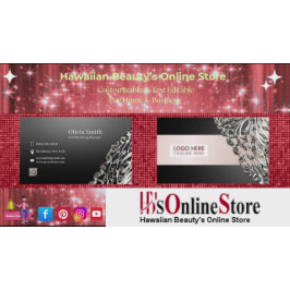 Benutzerdefinierbare, bearbeitbare elegante Black  Visitenkarte