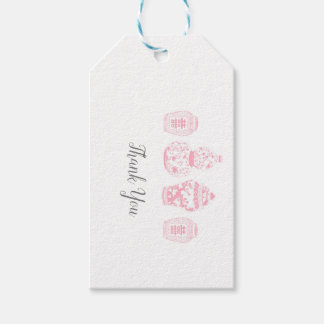 Benutzerdefinierbare Ginger Jar Pink Gift Tags Geschenkanhänger