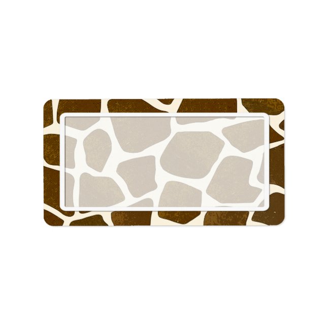 Benutzerdefinierbare Giraffen Print Address Labels Adressaufkleber (Vorne)
