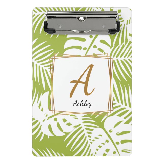 Benutzerdefinierbare Initials Grüne iPad-Abdeckung Mini Klemmbrett (Vorderseite)