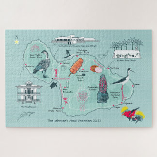 Benutzerdefinierbare Karte von Maui, Hawaii Jigsaw Puzzle