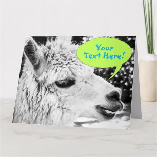 Benutzerdefinierbare Lama Speech Bubble Greeting C Karte