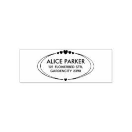 Benutzerdefinierbare Namensadressen aus Kautschuk Permastempel