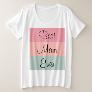 Benutzerdefinierbare Optionen für die beste Mama j Große Größe T-Shirt