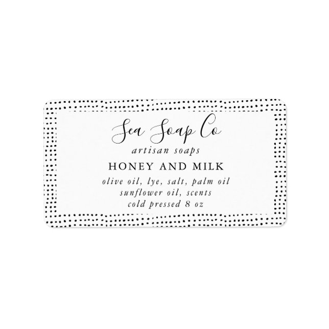 Benutzerdefinierbare Seifenmarkierungen Adressaufkleber (Vorne)