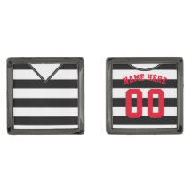 Benutzerdefinierbare Soccer Jersey Cuff Links, Bla