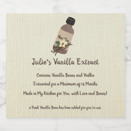 Benutzerdefinierbare Vanilla Extract Maker-Labels