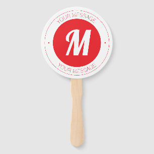 Benutzerdefinierbare Vorlage für Monogramm und Run Fächer