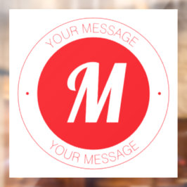 Benutzerdefinierbare Vorlage für Monogramm und Run Fensteraufkleber