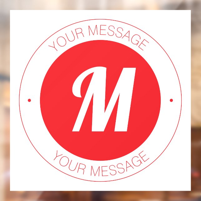 Benutzerdefinierbare Vorlage für Monogramm und Run Fensteraufkleber (Blatt 2)